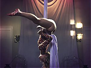 Arya Fae is excellent at gymnastics and bang-out