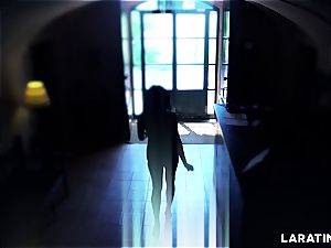 red-hot assets Latina running around bare in a hotel